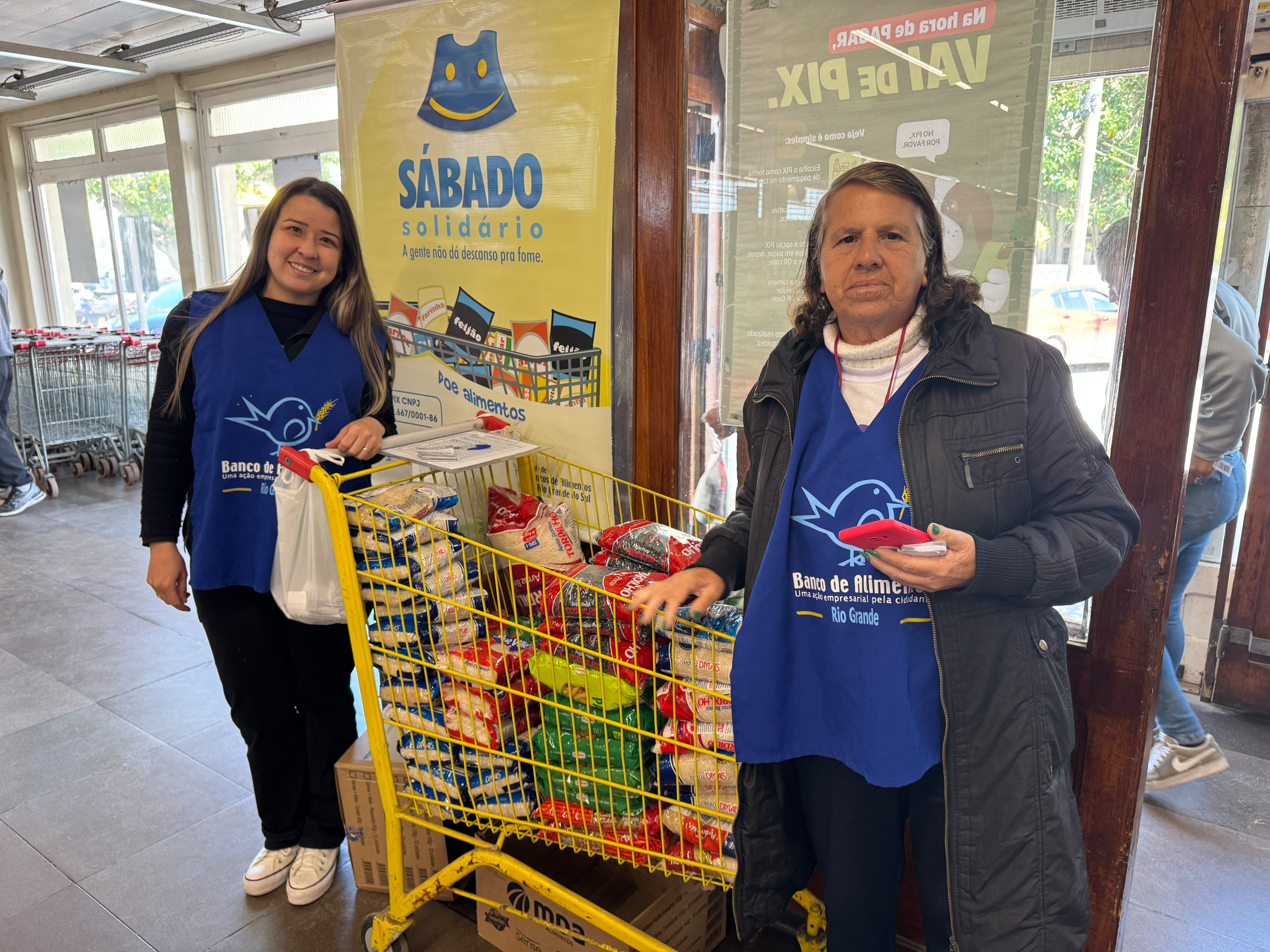 Sábado Solidário arrecada mais de duas toneladas de alimentos em Rio Grande