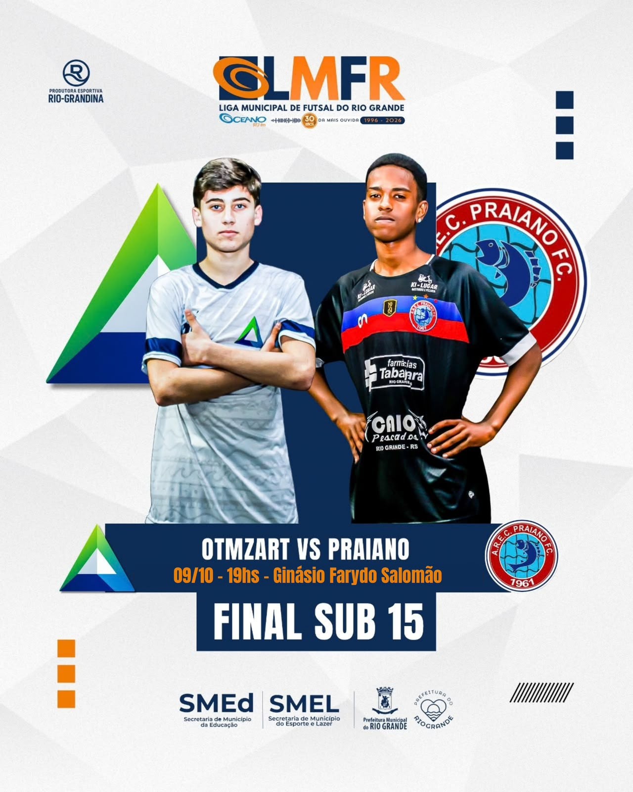 Finais da Liga Municipal de Futsal do Rio Grande começam às 19h