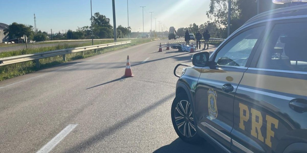 Motociclista morre em acidente na BR-116 próximo a Turuçu
