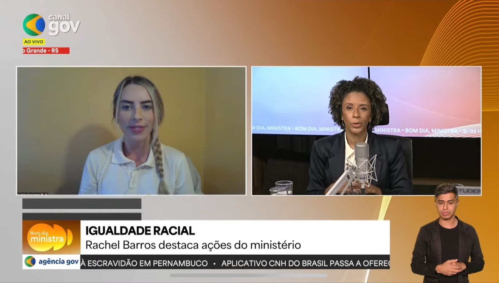 Grupo Oceano participa de entrevista nacional com ministra da Igualdade Racial e leva pautas de Rio Grande ao debate 