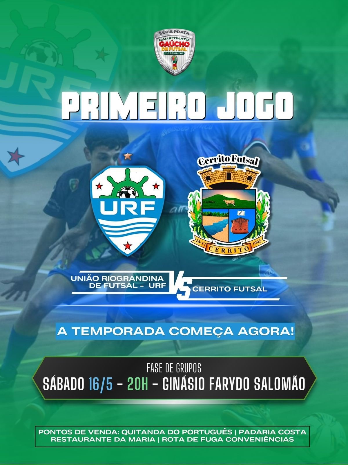 URF estreia na Série Prata e espera ginásio lotado contra o Cerrito Futsal