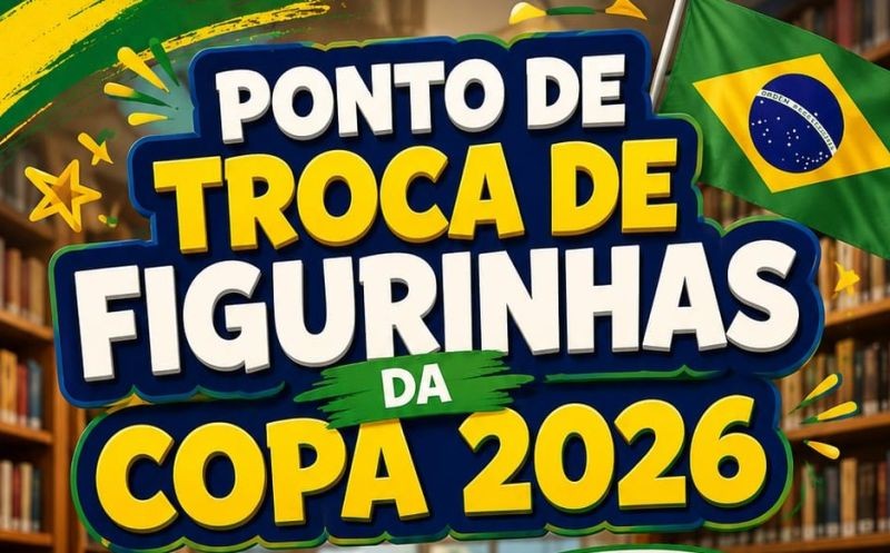 Biblioteca Municipal reúne torcedores nortenses em troca de figurinhas da Copa