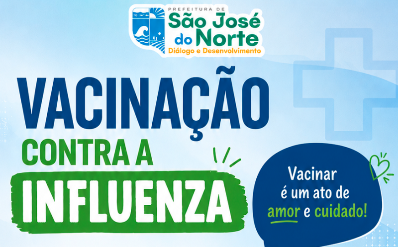 São José do Norte oferta vacina contra a influenza para toda a comunidade a partir desta segunda-feira (8)