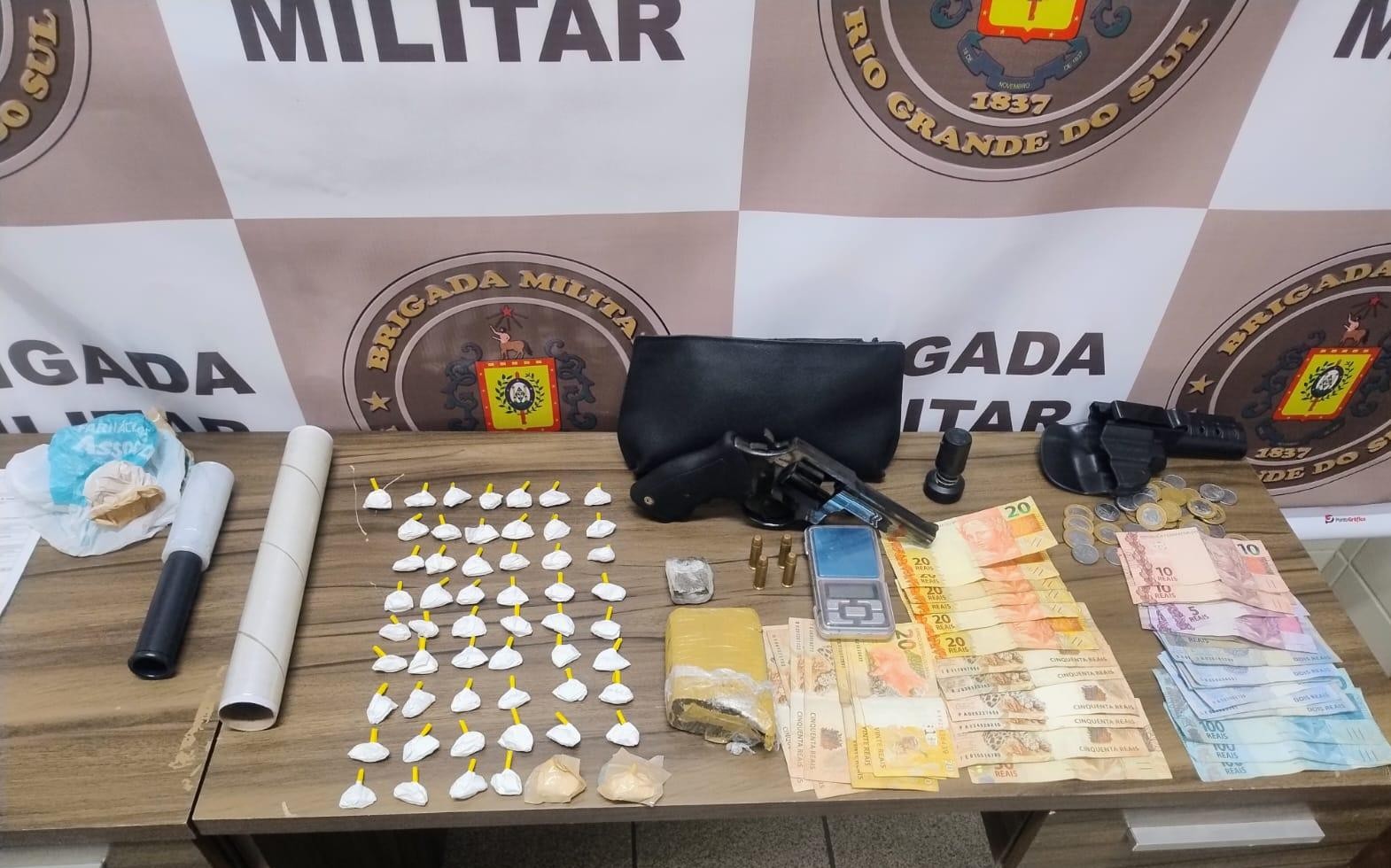 Brigada Militar prende homem por tráfico de drogas e porte ilegal de arma em Rio Grande