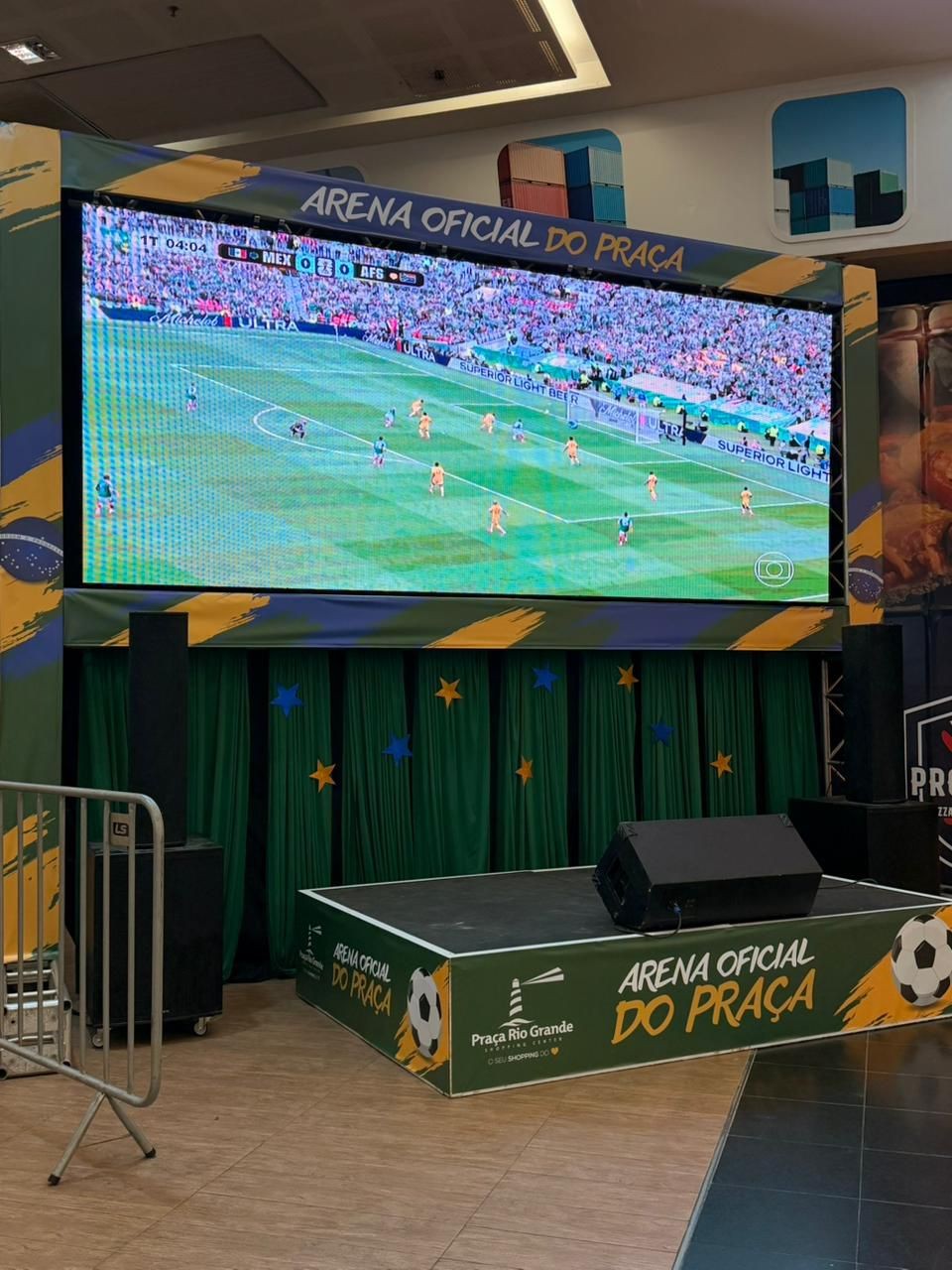 Shopping Praça terá telão e transmissão de todos os jogos da Copa do Mundo 2026