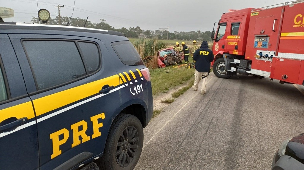 Motorista morre em colisão frontal na BR 471, em Santa Vitória do Palmar