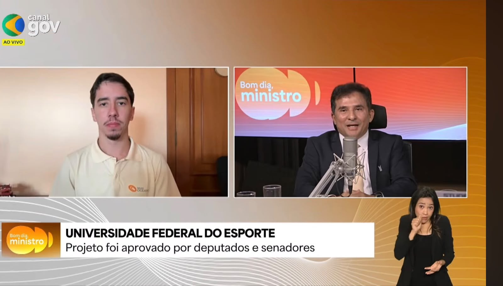 Grupo Oceano participa de mais uma edição do Bom Dia, Ministro e questiona sobre o legado da Copa do Mundo Feminina de 2027