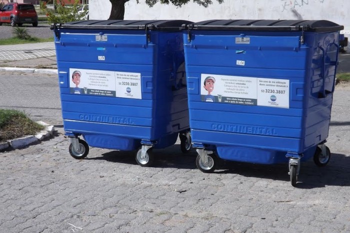 Cassino ganha novos contêineres de lixo