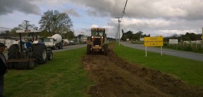 Ciclovia que liga Bolaxa ao Cassino começa a ser construída