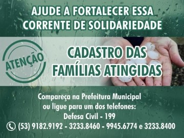 Prefeitura realiza cadastramento para doação de lonas