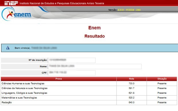 Notas do Enem já estão disponíveis