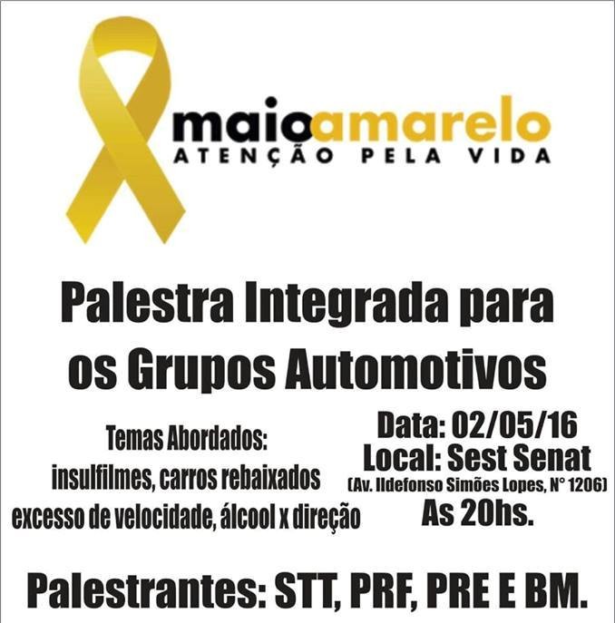 Maio dedicado à conscientização no trânsito