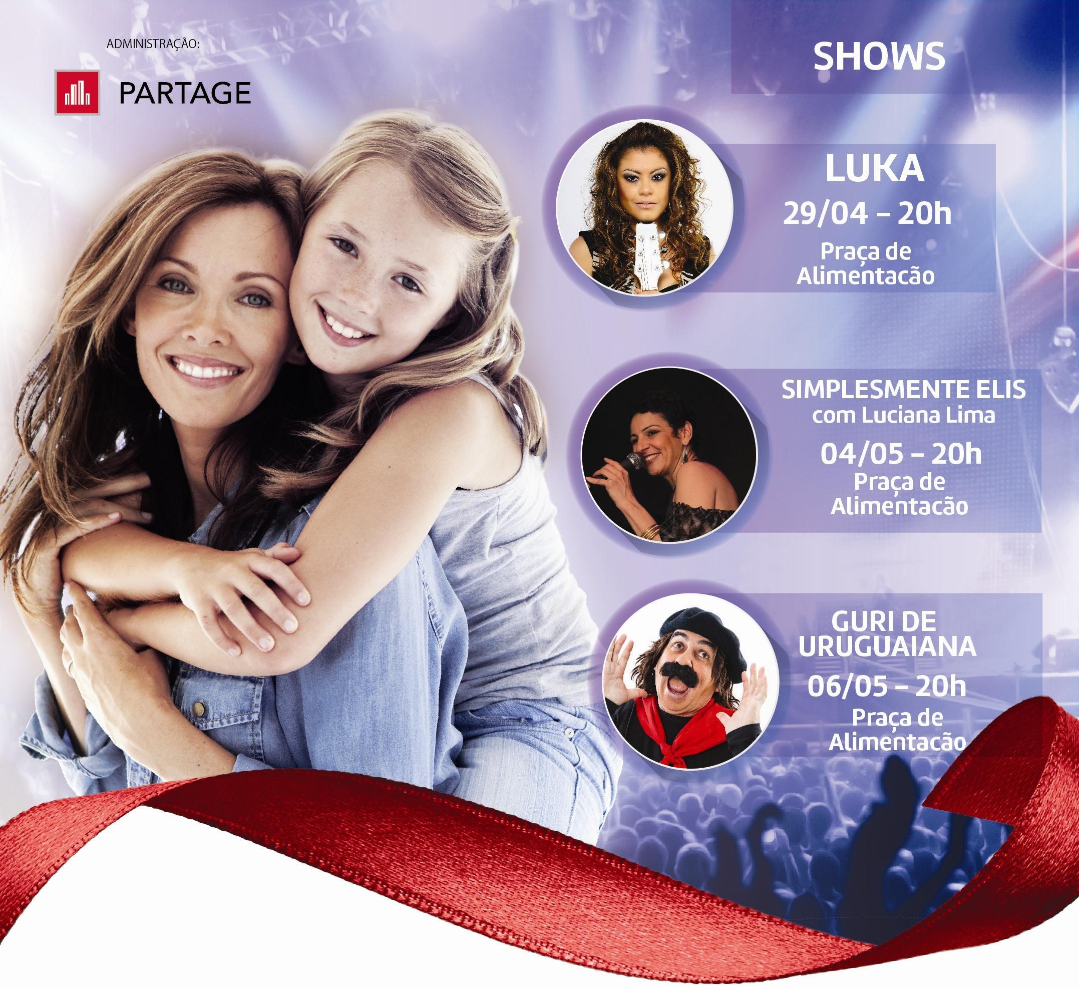 Partage prepara shows gratuitos para Dia das Mães