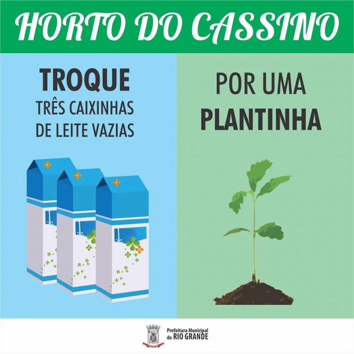 Secretaria do Cassino promove projeto de troca sustentável no Horto Municipal