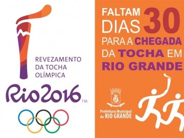 Faltam 30 dias para o Revezamento da Tocha Olímpica em Rio Grande