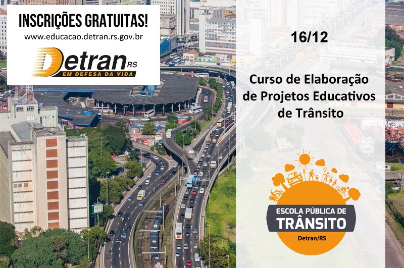 Curso gratuito de elaboração de projetos educativos de trânsito tem inscrições abertas