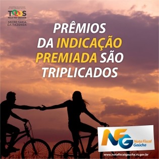 Nota Fiscal Gaúcha triplica prêmios semanais da Indicação Premiada