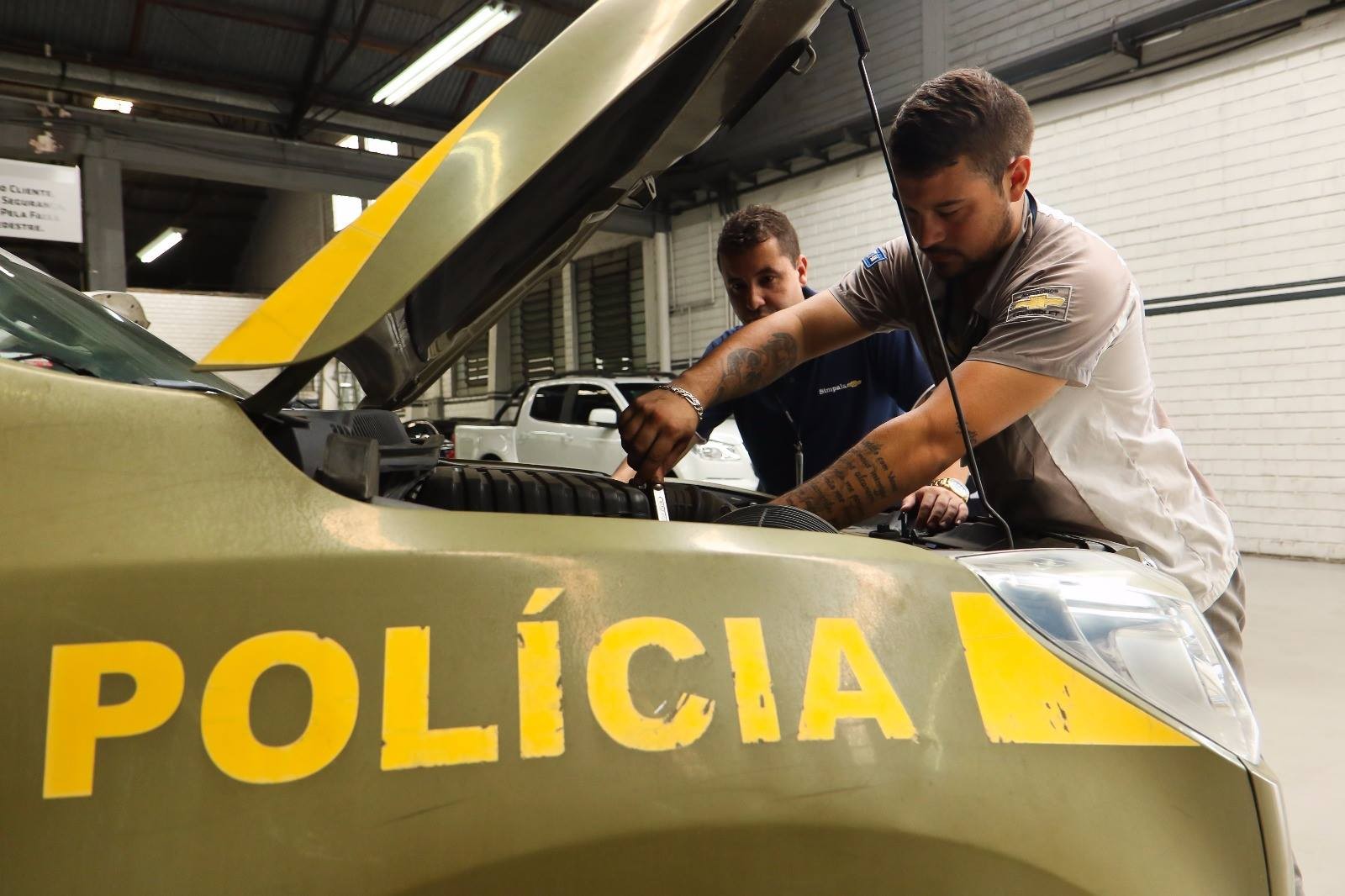 Parceria possibilita manutenção de viaturas que precisam de reparos