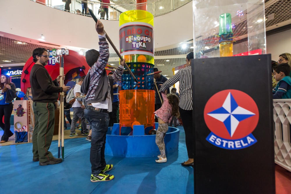 Circuito com brinquedos gigantes será aberto ao público no dia 23 de maio no Partage 