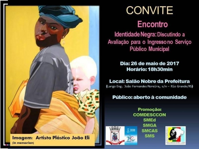 "Encontro Identidade Negra" será realizado hoje no Salão Nobre da Prefeitura