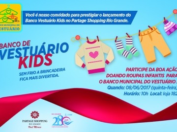 Banco do Vestuário Kids será inaugurado no Partage Shopping na quinta-feira