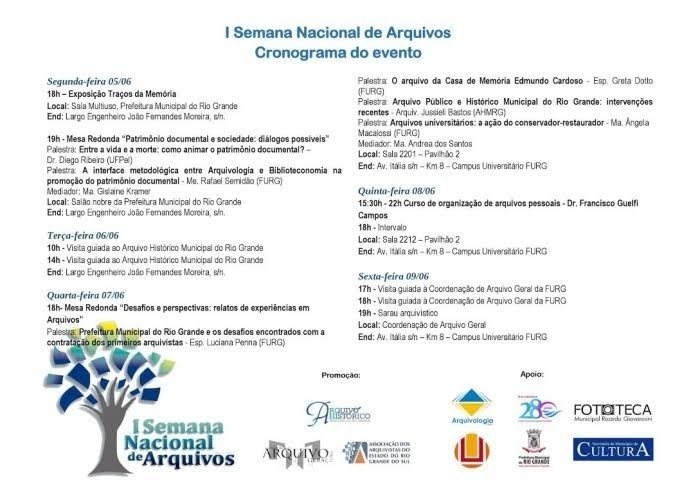 Atividades da  Semana Nacional de Arquivos  tem início em RG