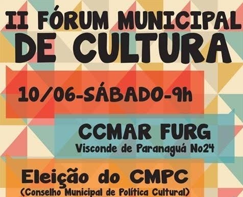2º Fórum Municipal de Cultura acontece dia 10 no CCMar