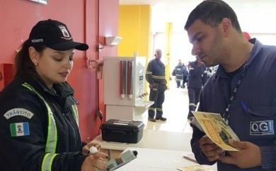 Núcleo  de Educação para o Trânsito atuou na Semana de Prevenção de Acidentes de Trabalho 