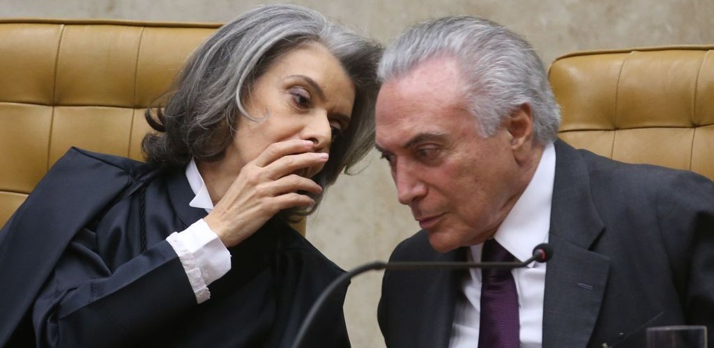 Temer e Cármen Lúcia discutem segurança pública e intervenção no Rio