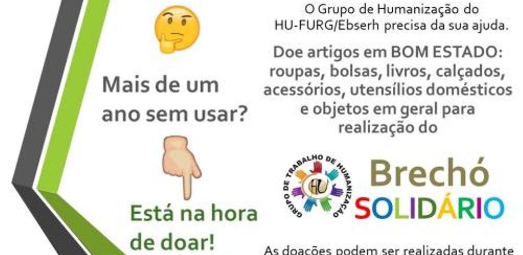 Grupo de Humanização inicia campanha de arrecadação de roupas e objetos