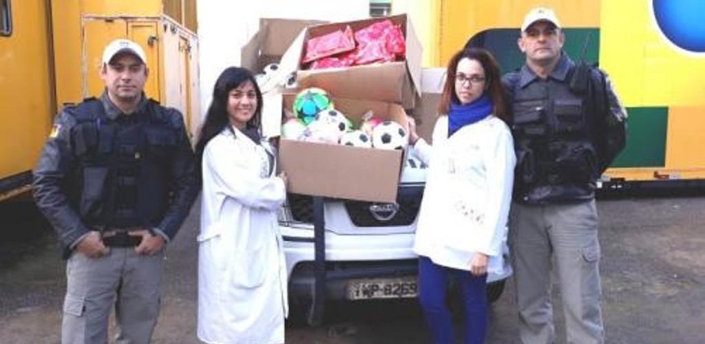 Brinquedoteca recebe doações da Brigada Militar