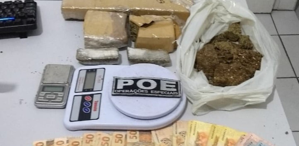 Homem de 22 anos é preso com 1 quilo de maconha