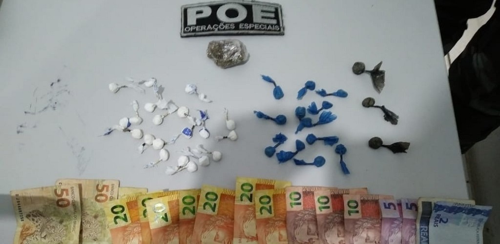15 petecas de cocaína são apreendidas pela BM