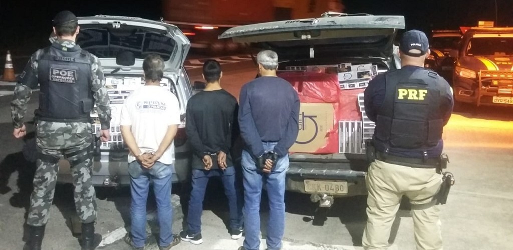 Novo carregamento de cigarros contrabandeados é interceptado pela PRF em ação conjunta