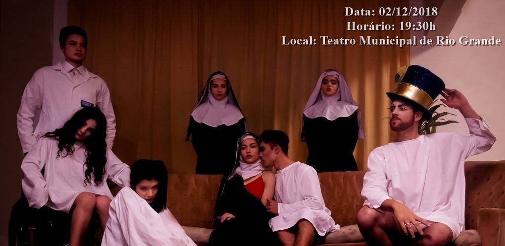 Grupo Teatral Atrás das Cortinas apresenta a peça Sanatório no próximo domingo, 02