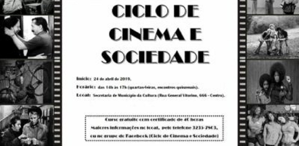 Abertas as inscrições para o curso de extensão Ciclo Cinema e Sociedade