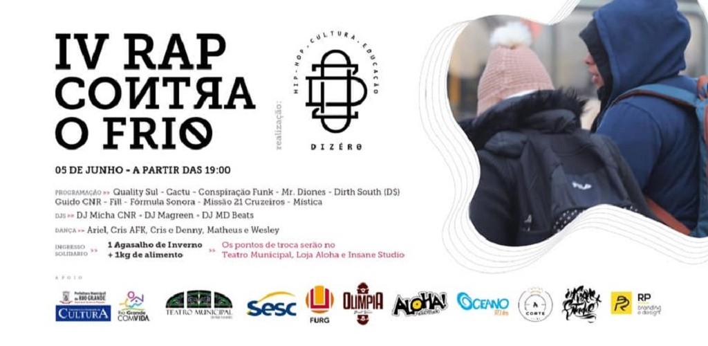 4ª edição do Rap Contra o Frio ocorre hoje no Teatro Municipal
