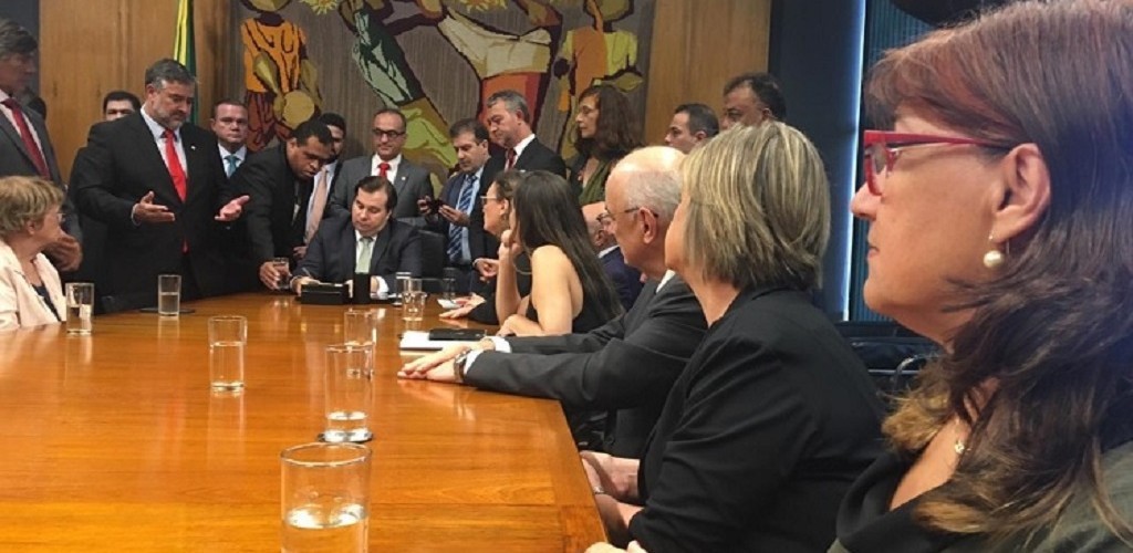 Reitora Cleuza Dias reune-se com presidentes da Câmara dos Deputados e do Senado Federal