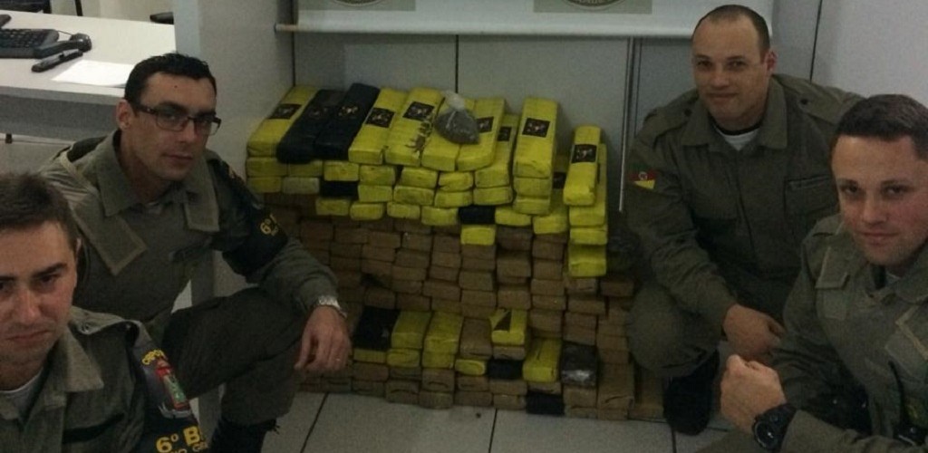 118 KG de maconha são apreendidos pela Brigada Militar
