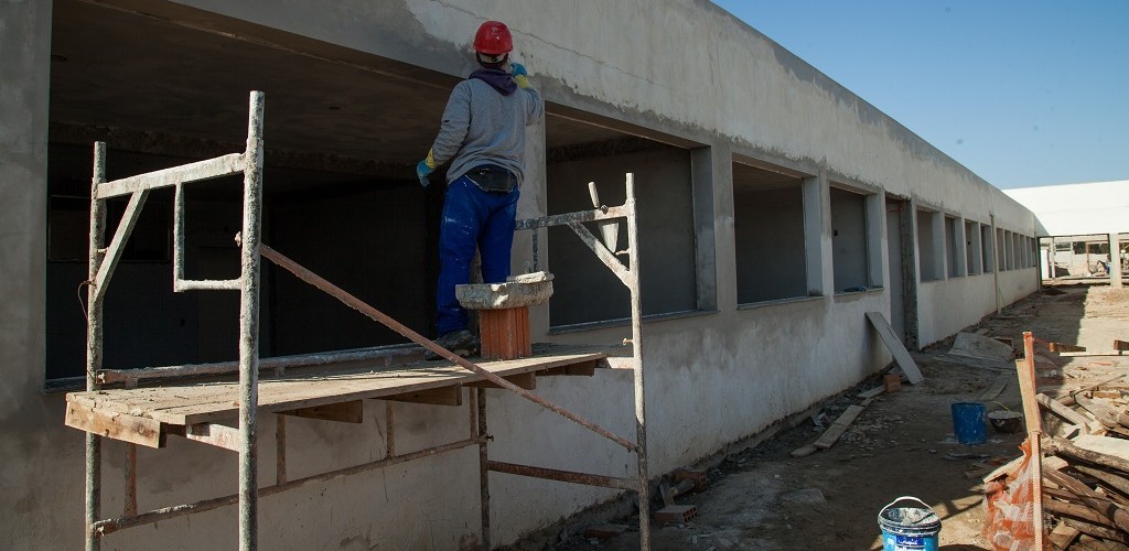Prosseguem as obras da nova escola do Sítio Floresta, em Pelotas