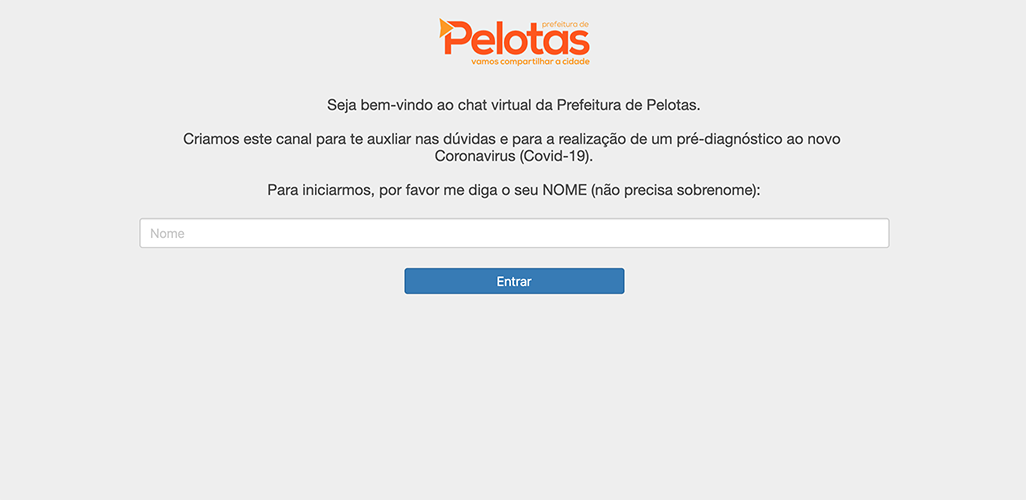 Hotsite da Prefeitura de Pelotas conta com robô virtual que esclarece dúvidas sobre coronavírus