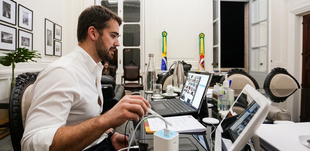 Governador e deputados se reúnem em videoconferência sobre o coronavírus