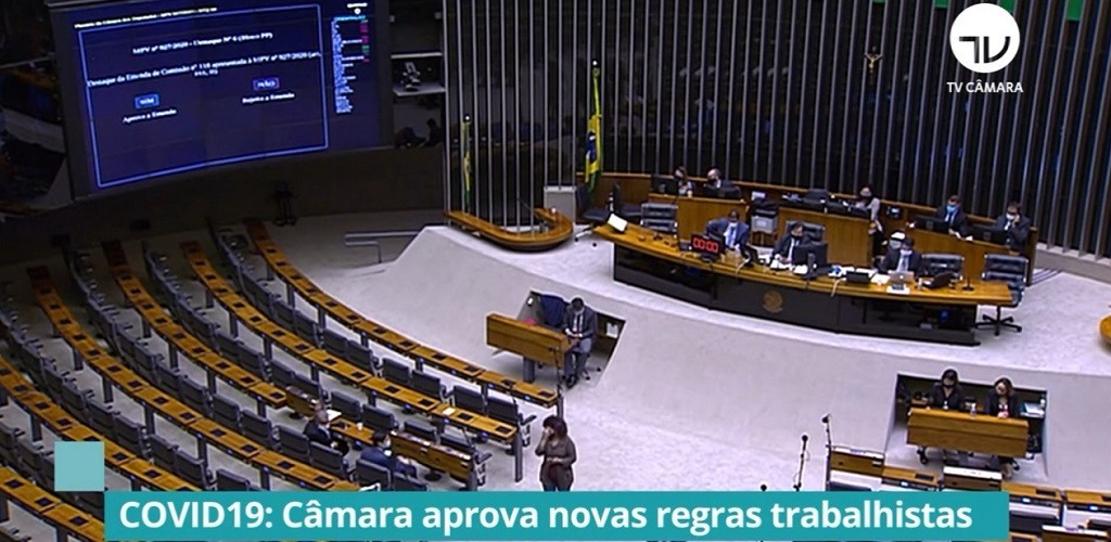 Câmara aprova MP que altera regras trabalhistas para evitar demissões na pandemia 