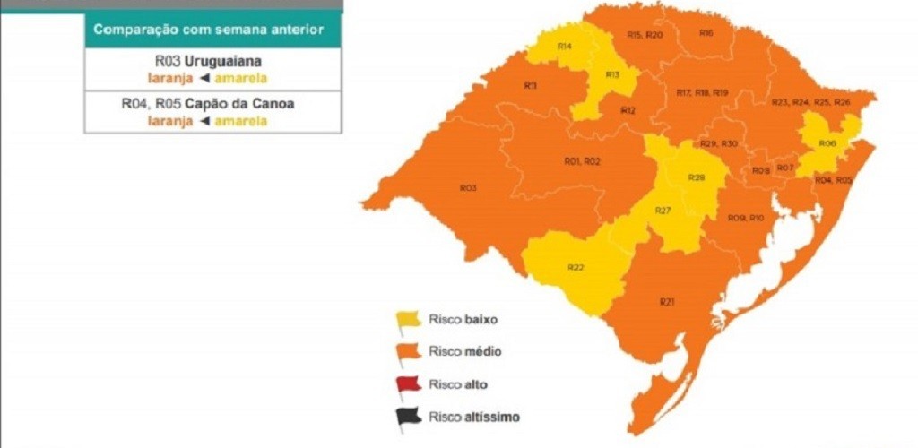 Bandeira laranja predomina na quarta rodada do Distanciamento Controlado