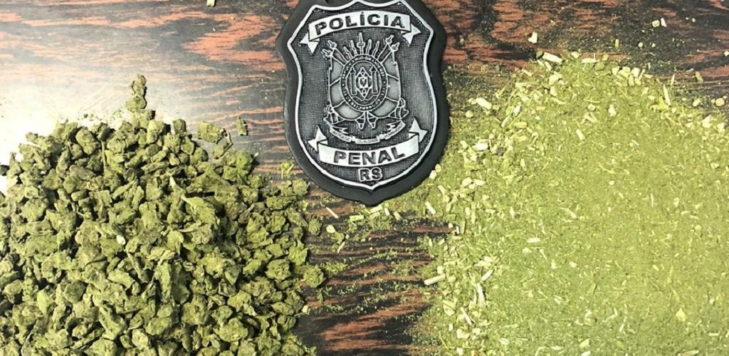 Agentes penitenciários evitam a entrada de maconha misturada em erva mate na PERG 