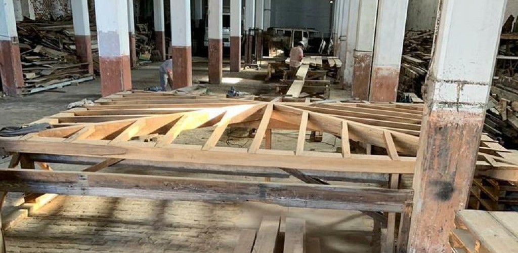 Fruto de TAC, restauração da Fábrica da Rheingantz continua mesmo na pandemia