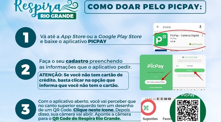 Saiba como doar para o projeto "Respira, Rio Grande"