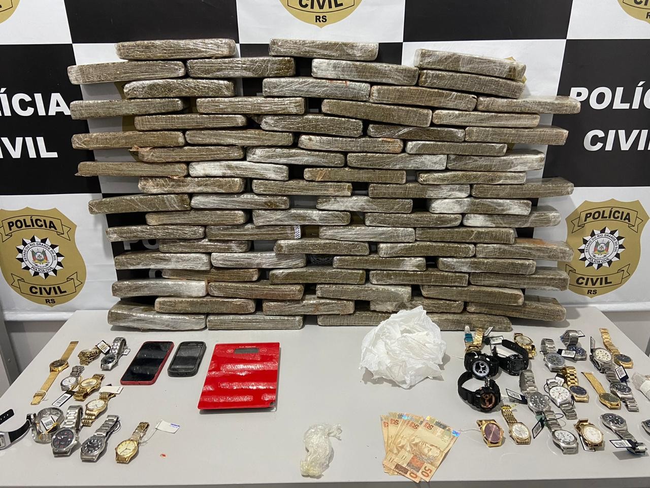 Polícia Civil apreende 34 quilos de maconha em Rio Grande