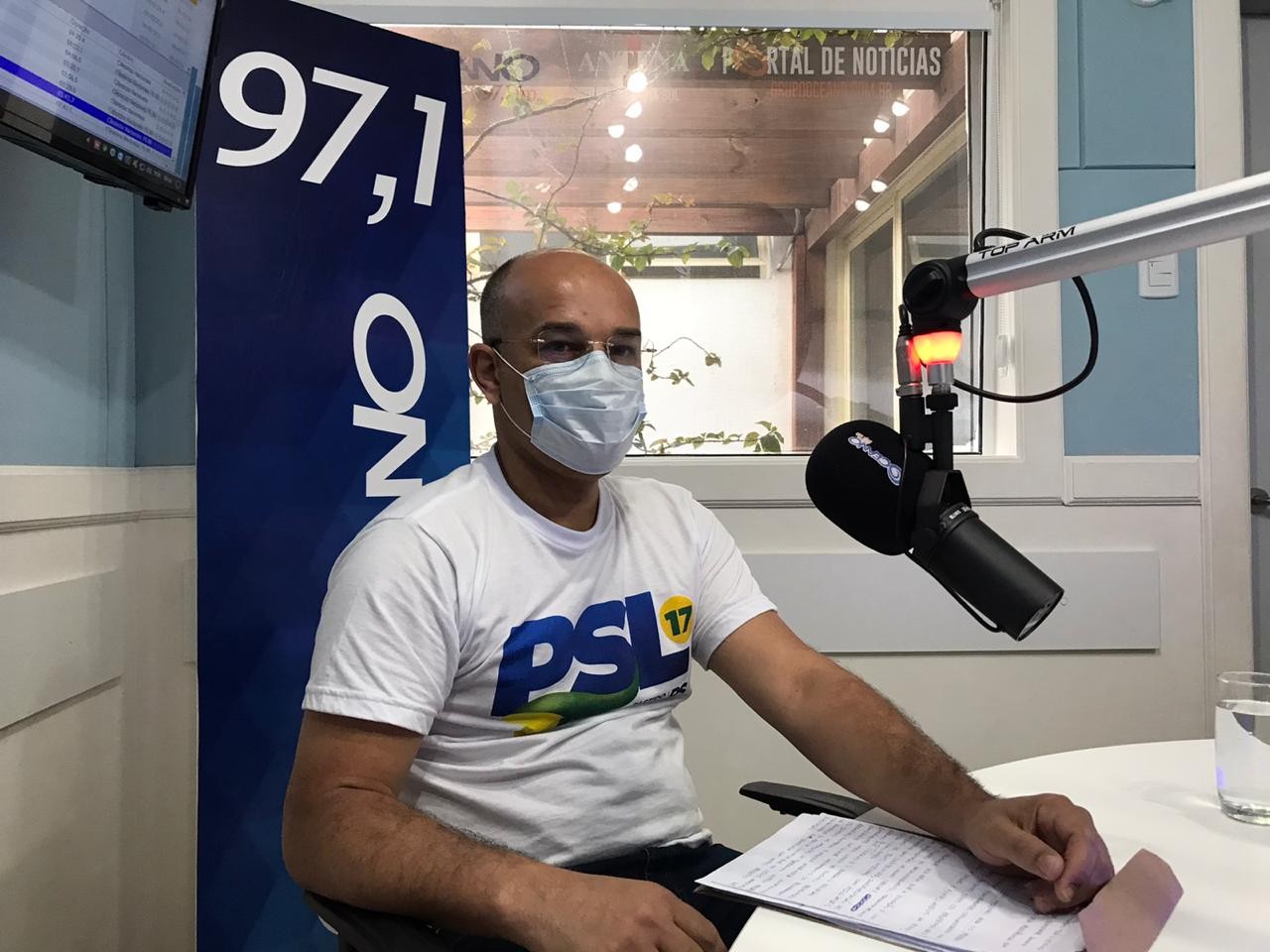 Candidato Ademar Moraes (PSL) concede entrevista ao Giro Oceano