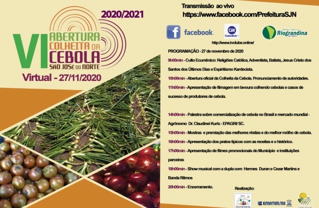 Abertura da 6ª Colheita da Cebola de São José do Norte acontece nessa sexta-feira